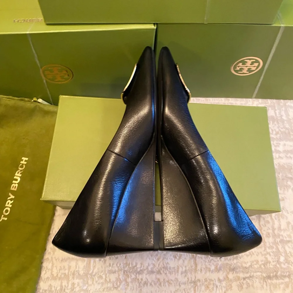 Tory Burch Georgia Wedge Pumps - Picture 7 of 15